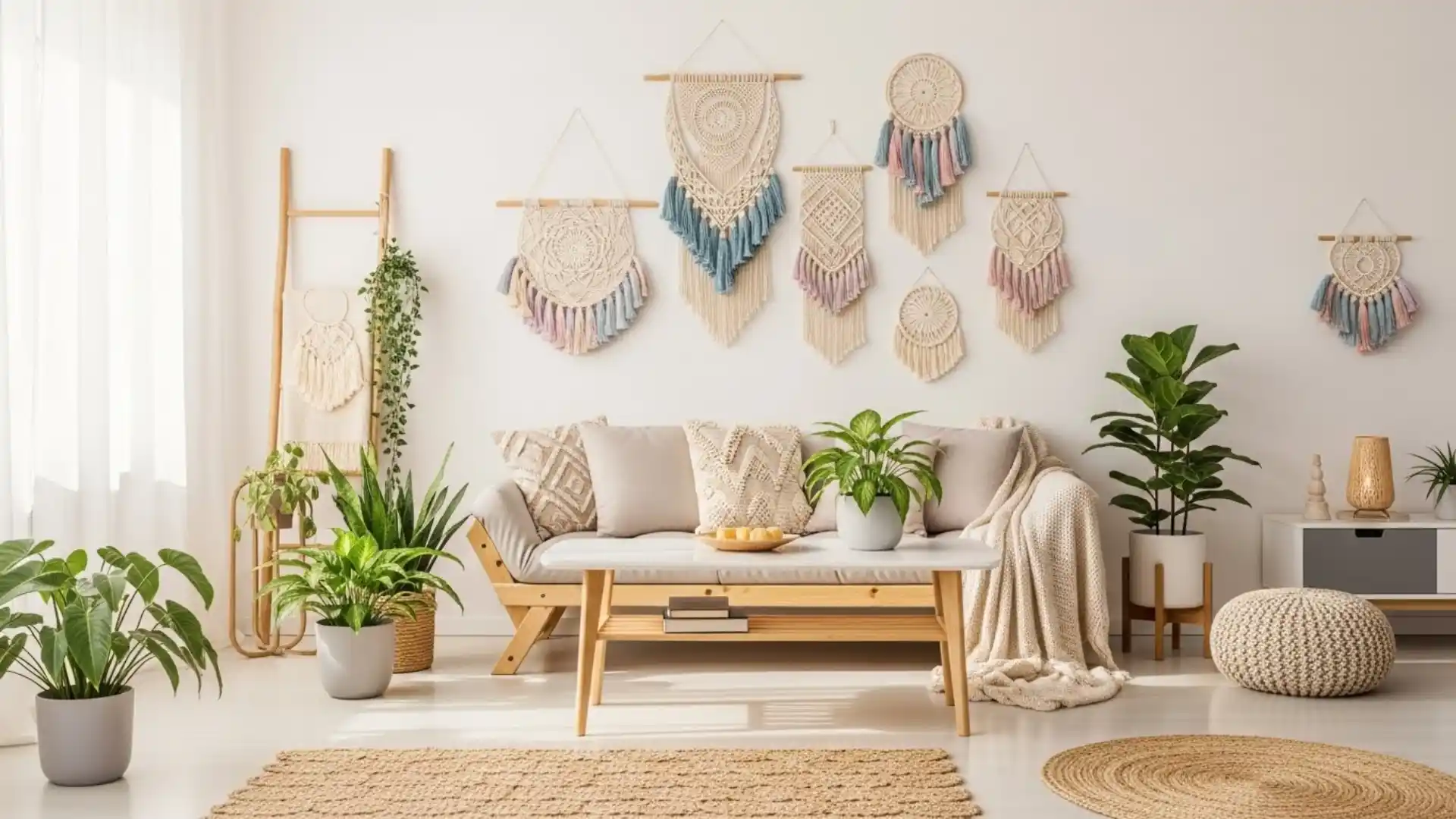 crochet home decor wall hanging