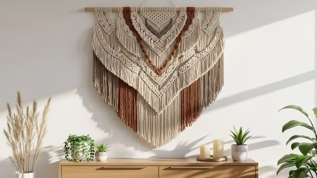 crochet home decor wall hanging