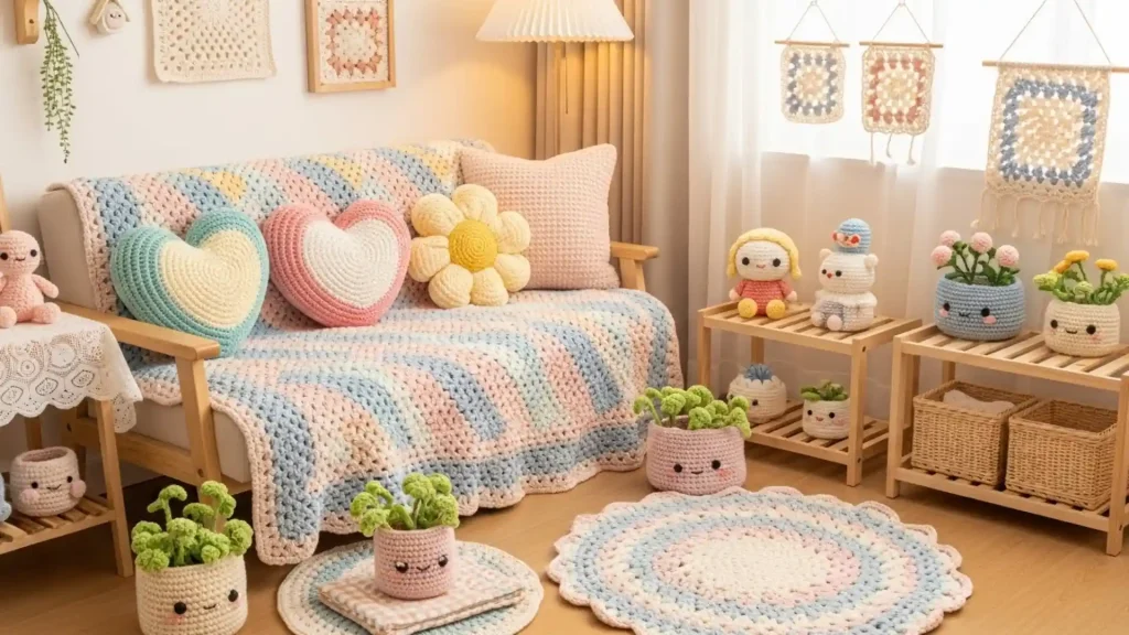 cute crochet home decor