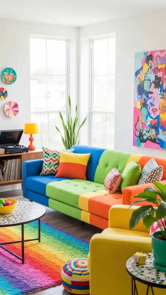 23 Unique Furniture Ideas for Funky Home Decor That Stand Out 2 Color-Blocked Sofas