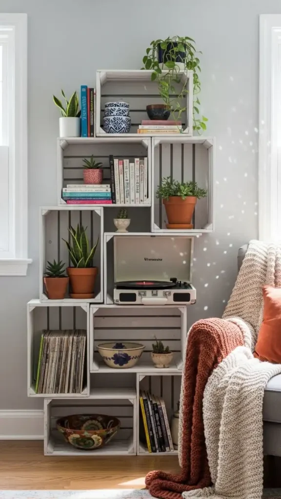 19 Thrifted Home Decor DIY Ideas to Personalize Your Home 2 Upcycled Wooden Crates