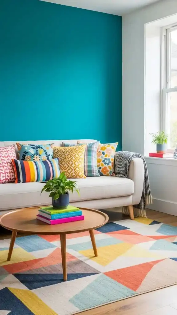 23 Colorful Home Decor Aesthetic | Ideas to Brighten Your Space 2 Vibrant Accent Wall