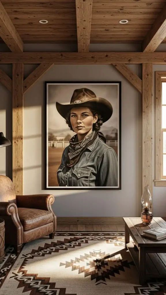 18 Thrifted Home Decor Western Ideas to Style Your Home 2 Vintage Cowgirl Artwork