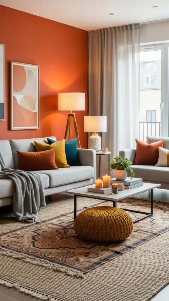 21 Cozy Colorful Home Decor | Ideas to Warm Up Your Home 2 Warm-toned Accent Walls