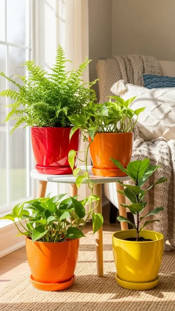 21 Cozy Colorful Home Decor | Ideas to Warm Up Your Home 11 DIY Colorful Planters