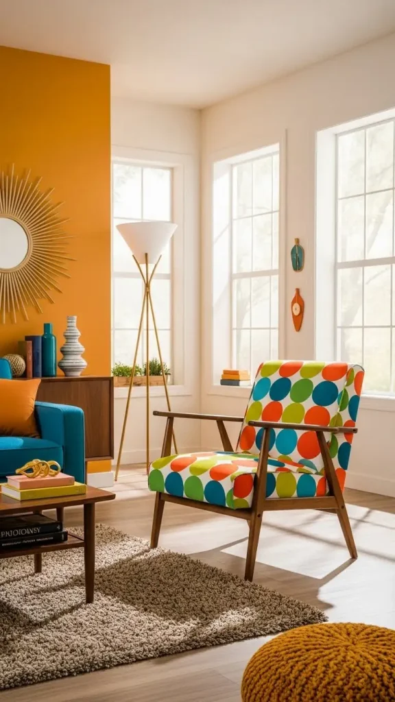 18 Retro Funky Home Decor Ideas to Add Nostalgic Charm 11 Mid-Century Modern Chairs
