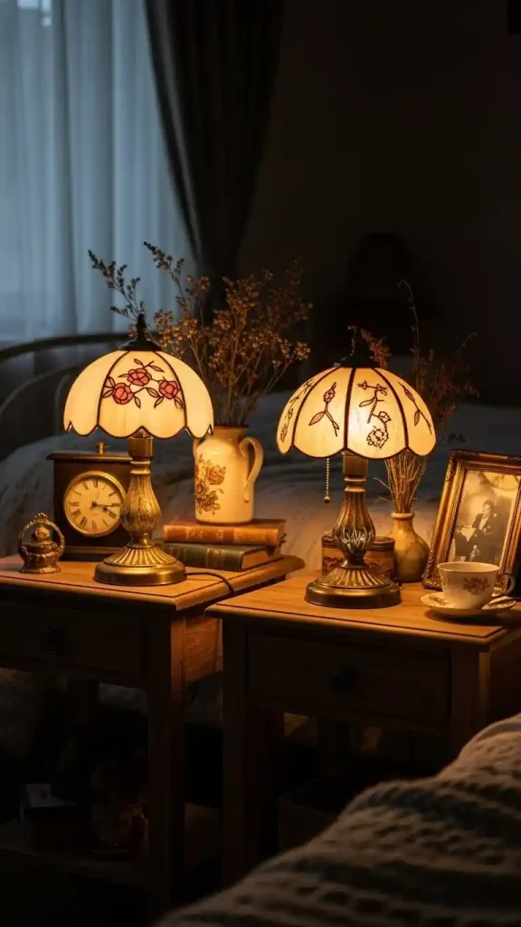 23 Thrifted Home Decor Bedroom | Create a Cozy, Vintage-Inspired Space 11 Secondhand Night Lamps