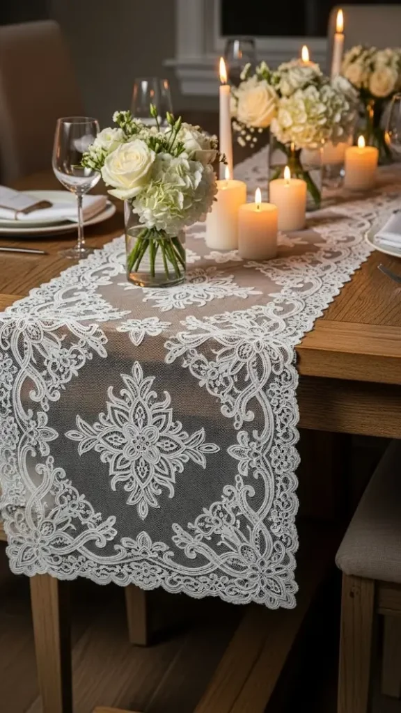 25 Thrifted Home Decor Amazon Ideas to Transform Your Space 12 Lace Table Runners
