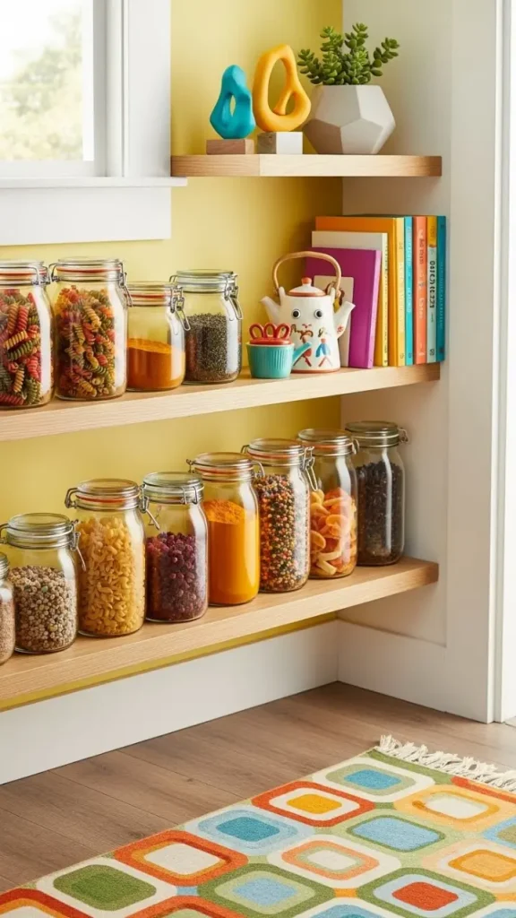 21 Funky Home Decor Kitchen Ideas That Transform Your Cooking Space 12 Open Storage Jars