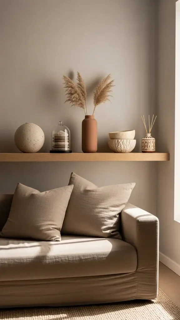 21 Neutral Color Home Decor Ideas to Create a Calm and Stylish Space 12 Stone and Sand-Inspired Decor Accents