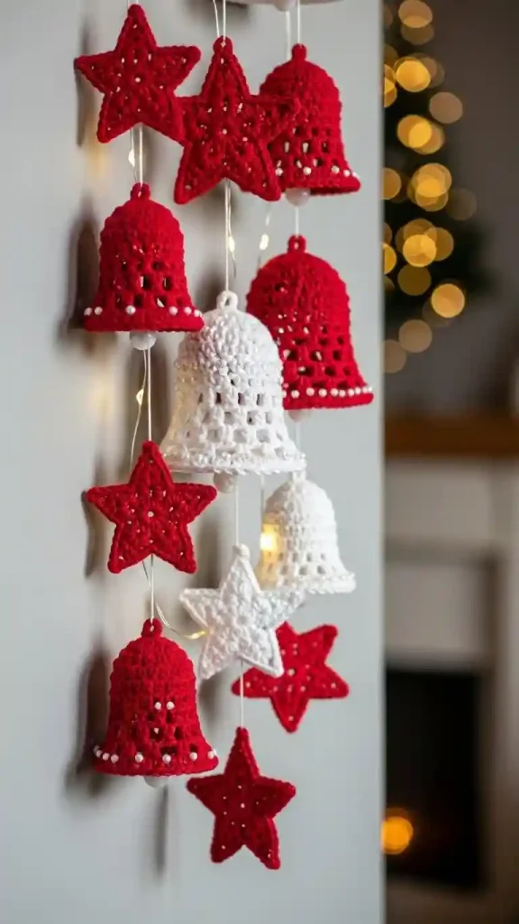25 Christmas Crochet Home Decor | Handmade Ideas for a Festive Touch 13 Crochet Christmas Bells and Stars