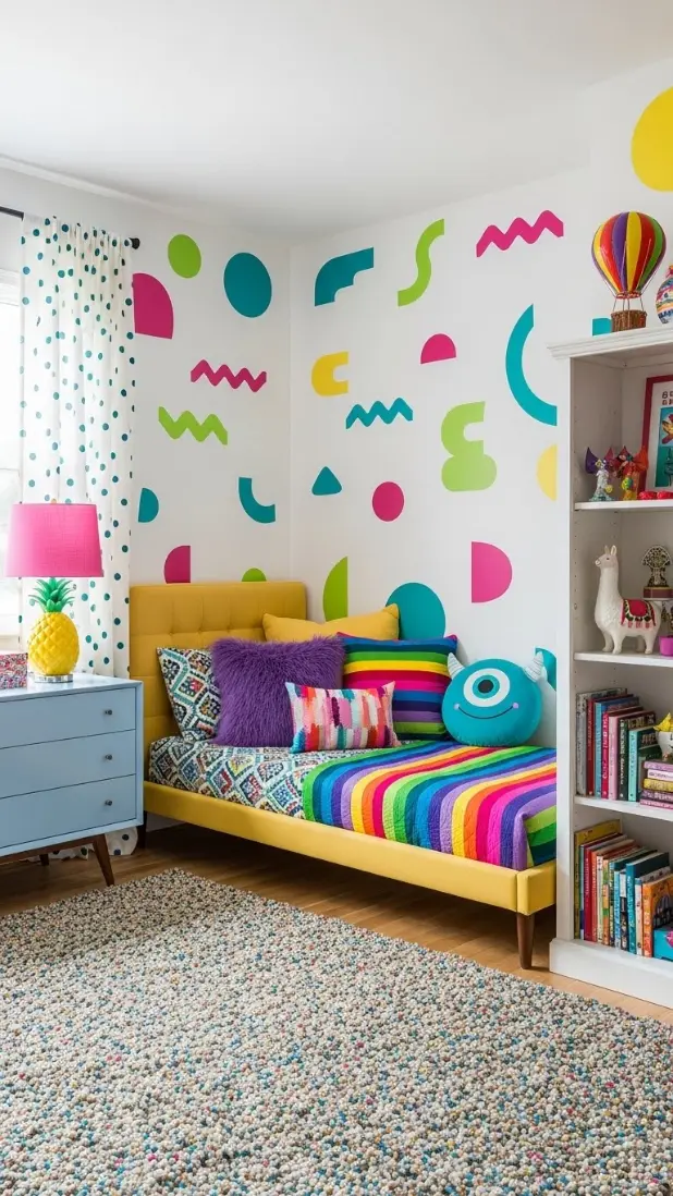 20 Funky Home Decor Bedroom | Creative Ideas to Brighten Your Sleep Space 13 Funky Wall Decals