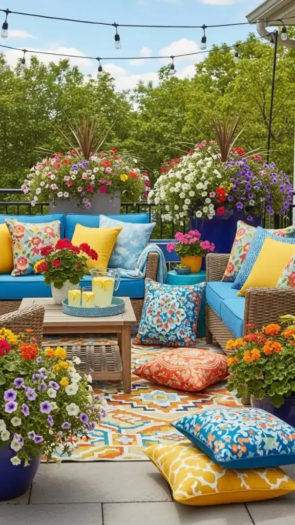 22 Bold Color Home Decor Ideas | Transform Your Space with Vibrant Style 13 Vibrant Outdoor Patio Decor