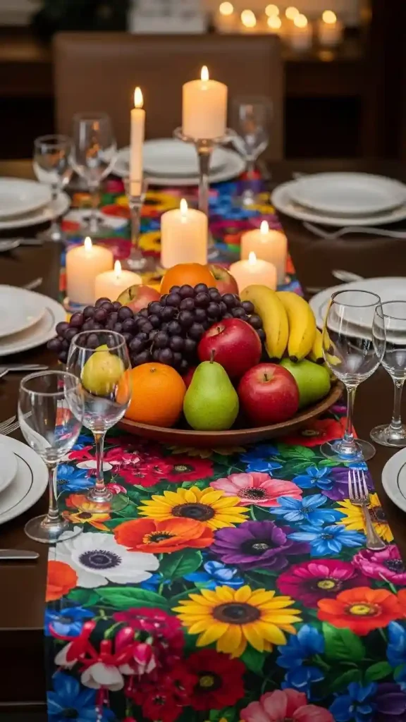23 Colorful Home Decor Aesthetic | Ideas to Brighten Your Space 14 Colorful Table Runners