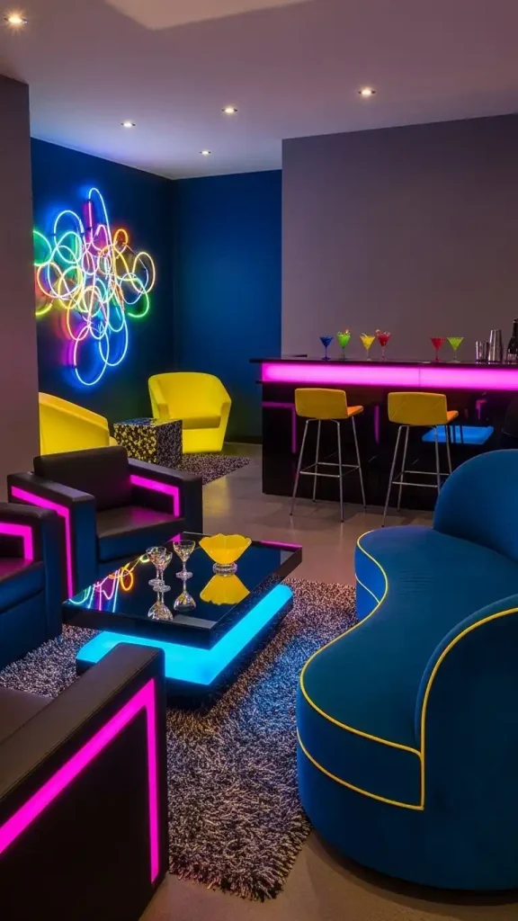 23 Unique Furniture Ideas for Funky Home Decor That Stand Out 14 Neon-Accent Furniture