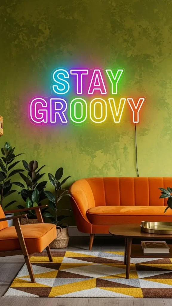 18 Retro Funky Home Decor Ideas to Add Nostalgic Charm 14 Neon Signs