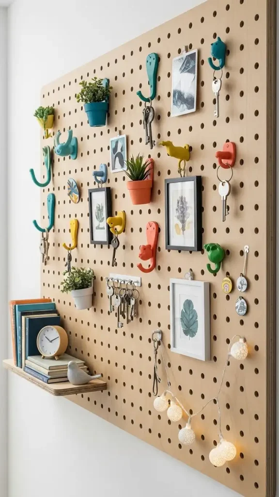 20 Creative Storage Ideas for Funky Home Decor to Make Your Home Bold & Organized 14 Pegboards with Funky Accessories