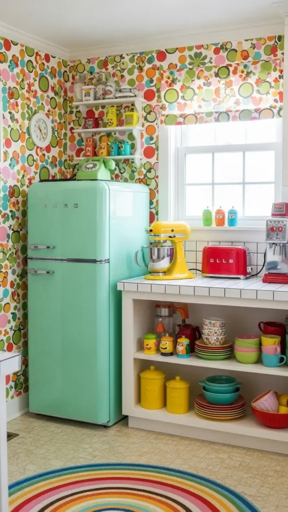 21 Funky Home Decor Kitchen Ideas That Transform Your Cooking Space 14 Retro Appliances