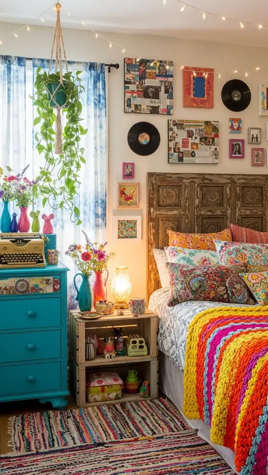 20 Funky Home Decor Bedroom | Creative Ideas to Brighten Your Sleep Space 14 13. Upcycled Decor Pieces