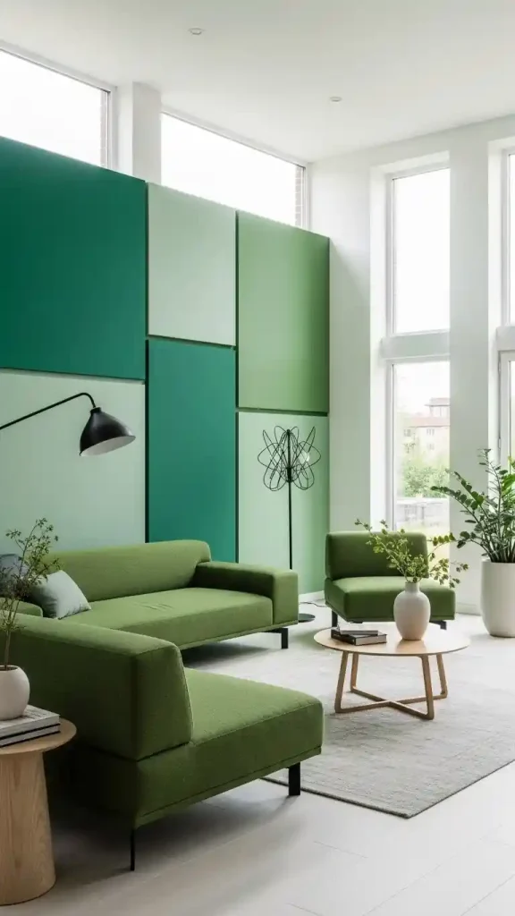 23 Green Color Home Decor | Inspiring Ideas for Every Room 15 Color-Blocked Green Decor