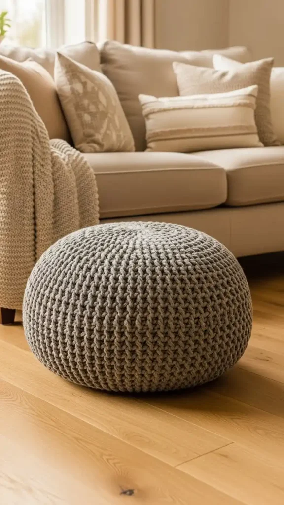 19 Crochet Home Decor Tutorial | Stunning Ideas for Your Home 15 Crochet Poufs & Ottomans Tutorial