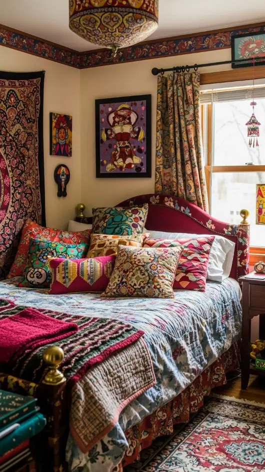 20 Funky Home Decor Bedroom | Creative Ideas to Brighten Your Sleep Space 15 14. Funky Cushion Pillow