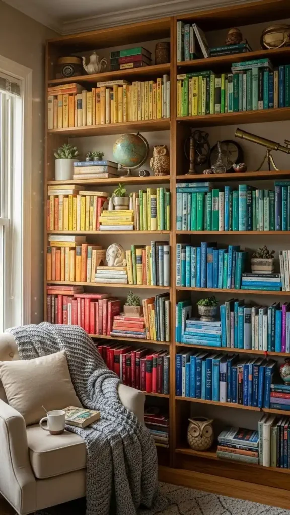 20 Colorful Thrifted Home Decor Ideas to Create a Bright, Stylish, and Budget-Friendly Home 15 Thrifted Colorful Book Stacks