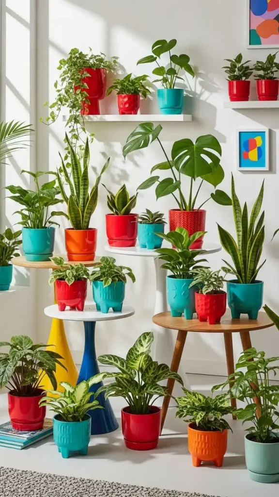 27 Funky Colorful Home Decor | Ideas to Brighten Your Space 15 Vibrant Plant Pots & Planters