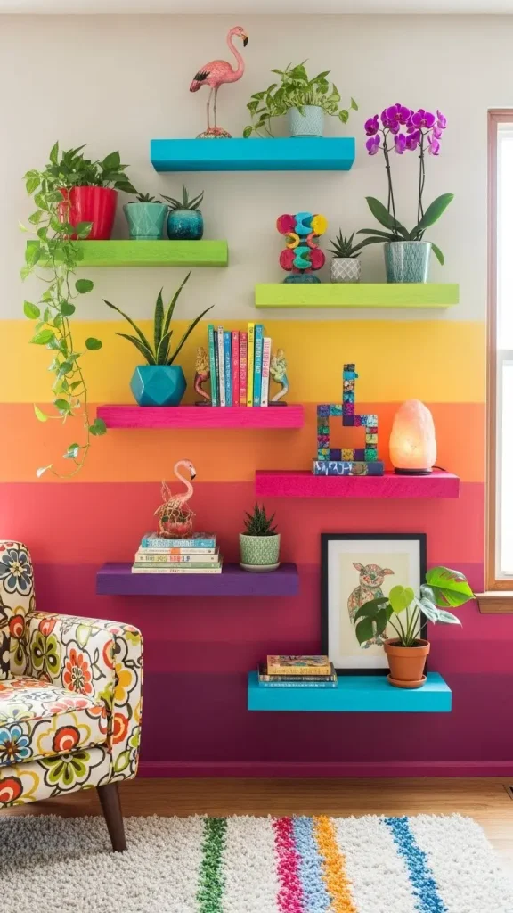 27 Fun DIY Ideas for Funky Home Decor to Transform Your Space 16 DIY Floating Shelves