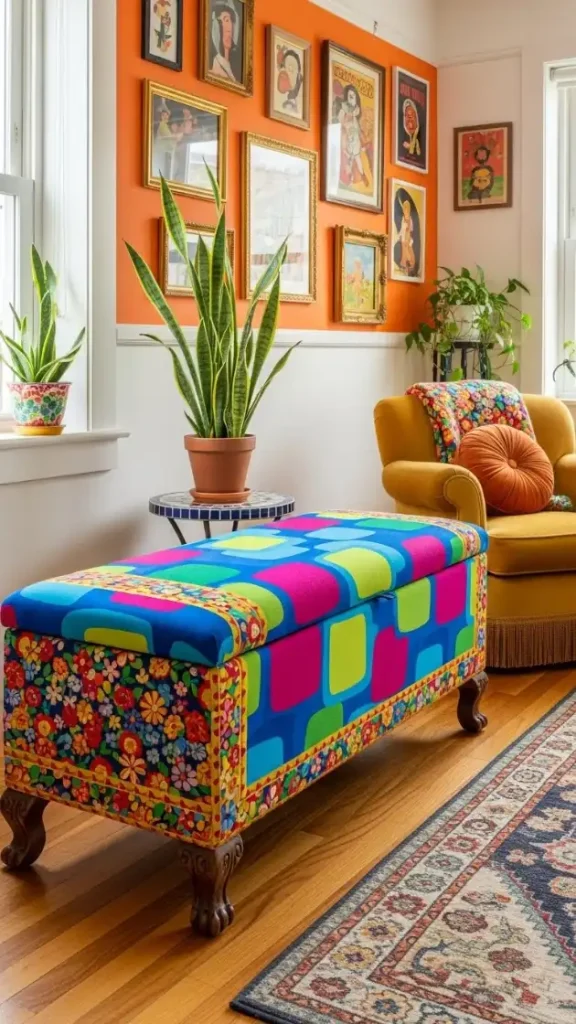 20 Creative Storage Ideas for Funky Home Decor to Make Your Home Bold & Organized 16 Statement Storage Benches