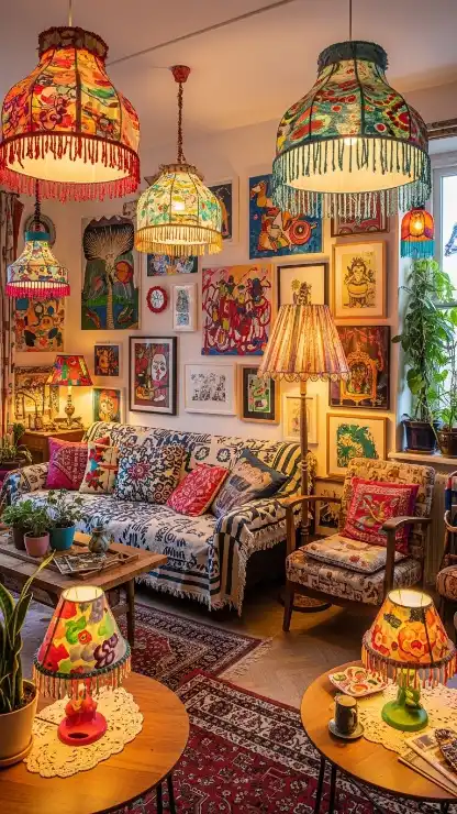 23 Eclectic Funky Home Decor Creative Ideas for a Stylish Space 17 DIY Lampshades