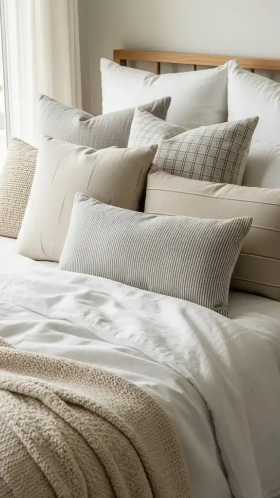 23 Simple Thrifted Home Decor Ideas for a Cozy & Stylish Home 17 Neutral Bedding Accessories