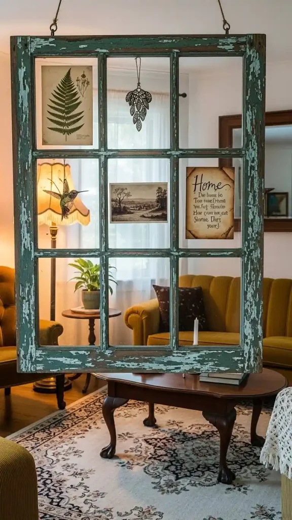 25 Thrifted Home Decor Aesthetic | Stylish & Budget-Friendly Ideas 17 Upcycled Window Frames