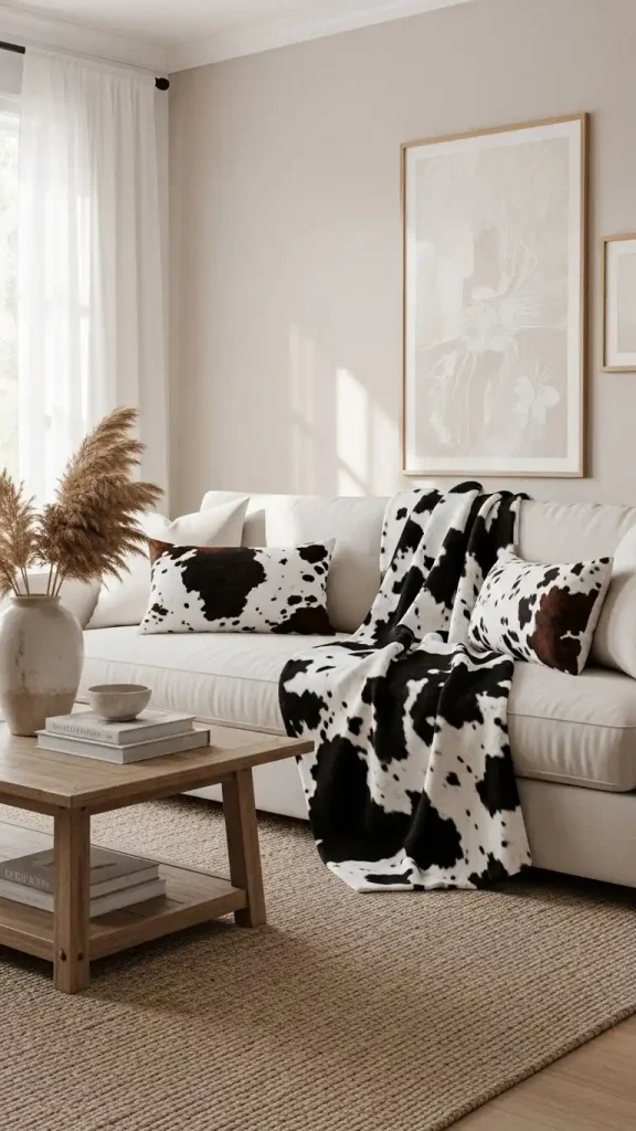 18 Thrifted Home Decor Western Ideas to Style Your Home 18 Cow Print Decor Accents