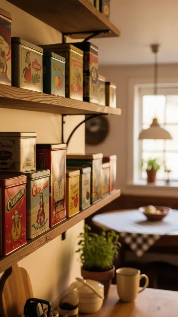 20 Thrifted Home Decor Kitchen Ideas to Style Your Space on a Budget 18 Decorative Tin Boxes