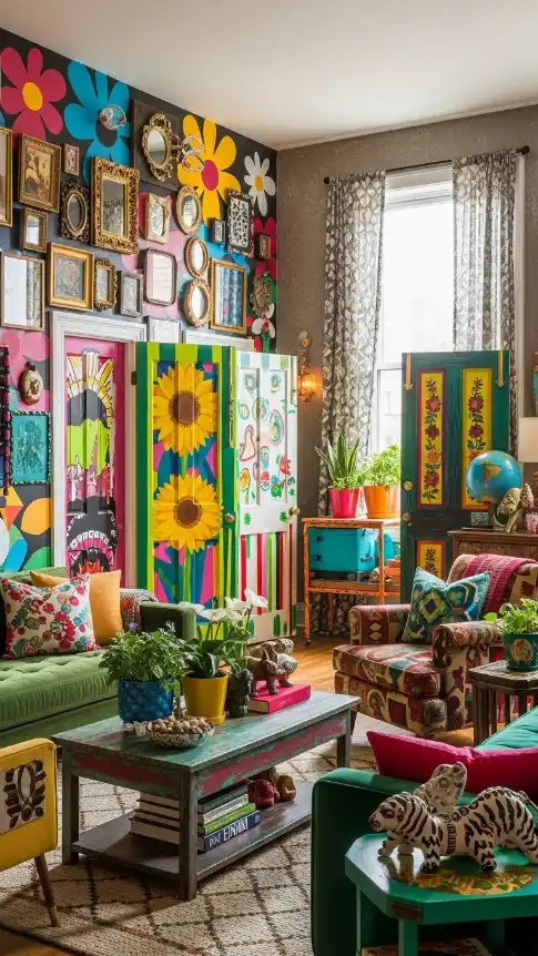23 Eclectic Funky Home Decor Creative Ideas for a Stylish Space 18 Funky Door Makeovers