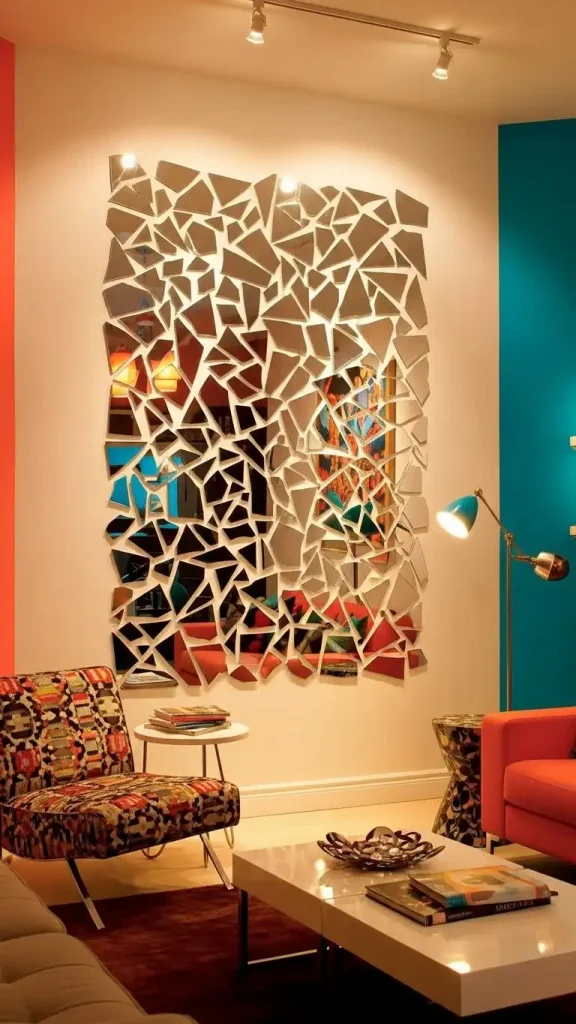 20 Funky Home Decor Ideas | Bold & Creative Ways to Transform Your Space 18 Mirror Mosaic Wall Decor
