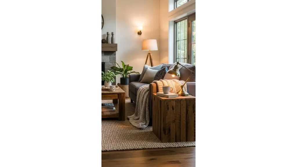 21 Comfy Living Room Ideas Warm Colors Home Decor | Create a Cozy, Inviting Space 18 Rustic Side Tables with Warm Finishes