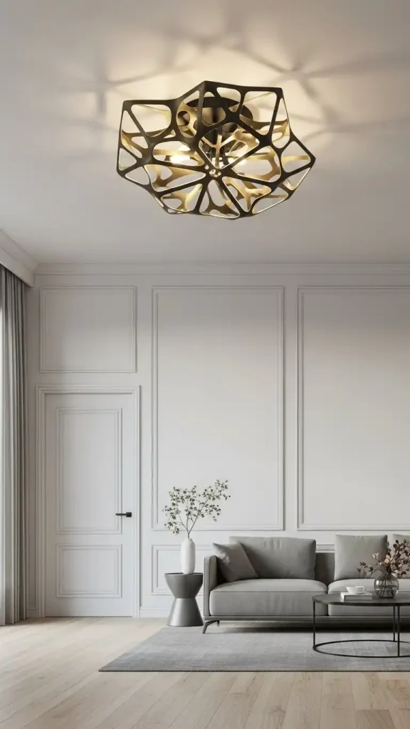 23 Unconventional Decor Combinations for Funky Home Decor to Create Bold and Stunning Interiors 18 Statement Ceiling Lights with Calm Interiors