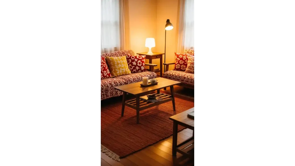 21 Comfy Living Room Ideas Warm Colors Home Decor | Create a Cozy, Inviting Space 19 Patterned Cushions in Red, Orange, Yellow