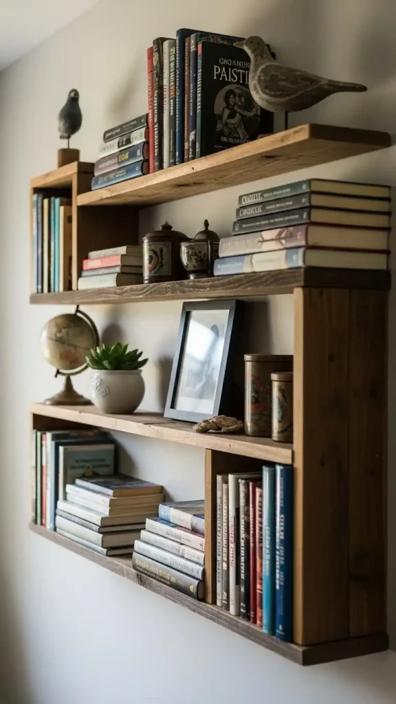 19 Thrifted Home Decor DIY Ideas to Personalize Your Home 20 DIY Wall Shelves from Thrifted Materials