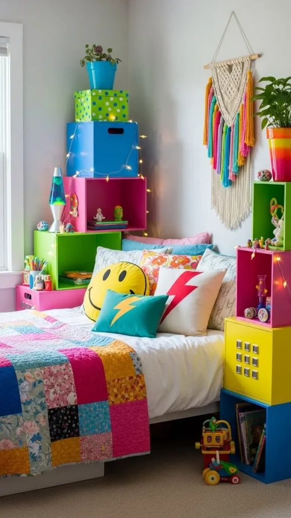 20 Funky Home Decor Bedroom | Creative Ideas to Brighten Your Sleep Space 20 19. Funky DIY Storage Boxes