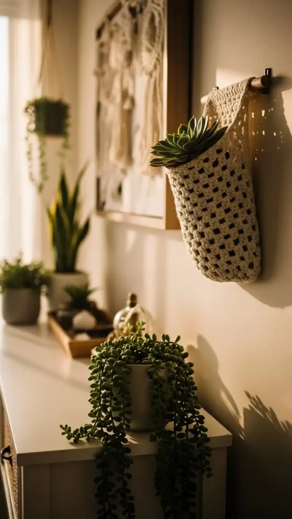 23 Filet Crochet Home Decor Ideas to Beautify Your Stylish Living Spaces 20 Hafilet Crochet Wall Pockets