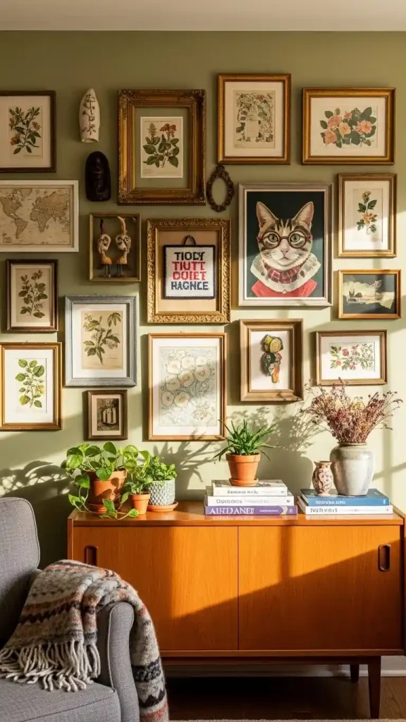 25 Thrifted Home Decor Aesthetic | Stylish & Budget-Friendly Ideas 3 Eclectic Gallery Wall