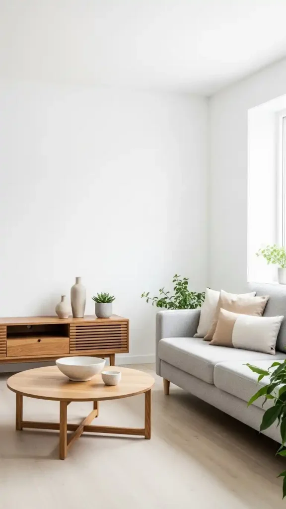 21 Neutral Color Home Decor Ideas to Create a Calm and Stylish Space 3 White and Wood Minimalist Decor