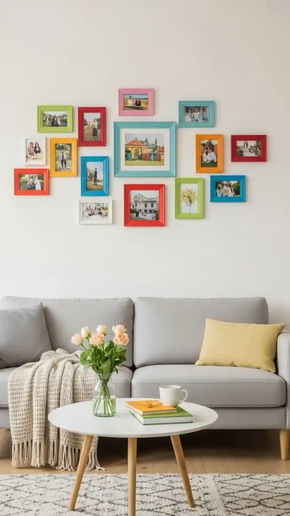 20 Pop of Color Home Decor ideas | Brighten Your Space with Style 21 Add Pops of Color with Photo Frames