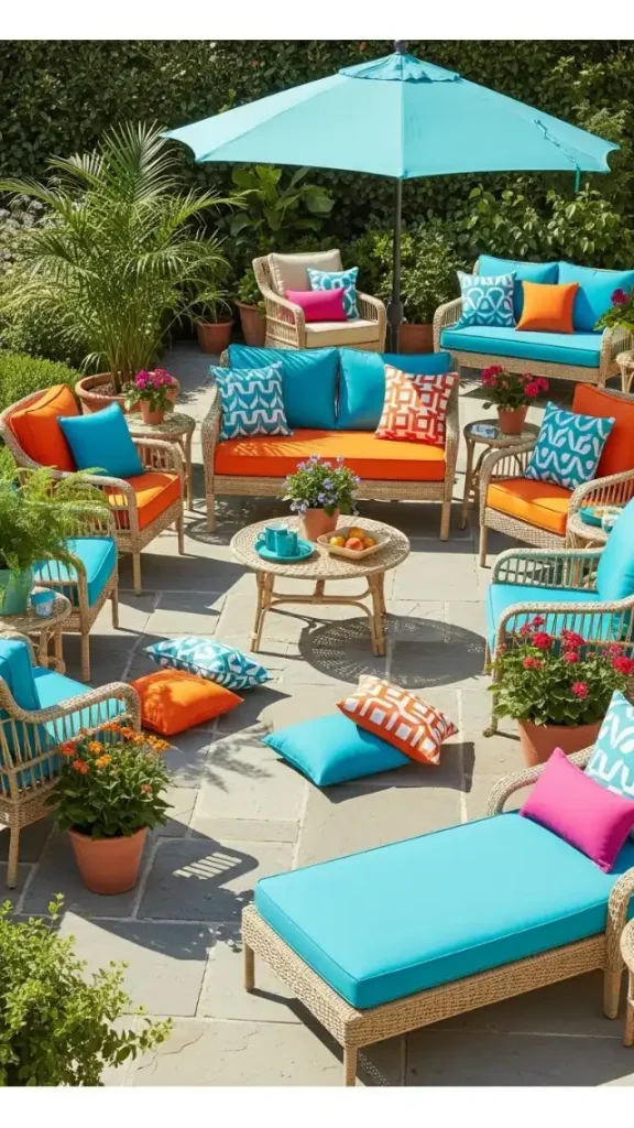 27 Funky Colorful Home Decor | Ideas to Brighten Your Space 21 Colorful Outdoor Furniture