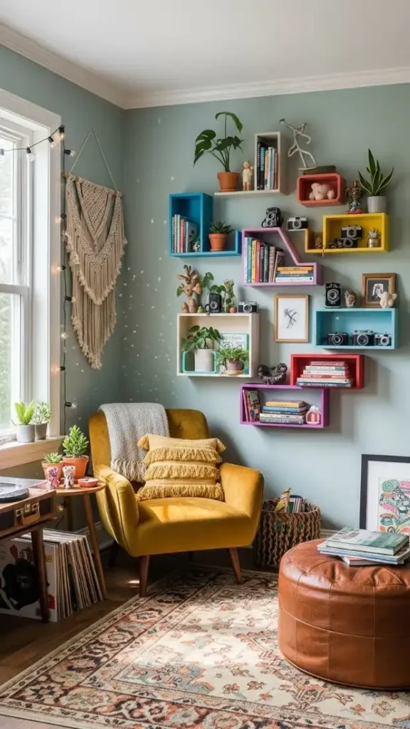 27 Funky Home Decor Interior Design Creative Ideas for a Stylish Space 21 DIY Floating Shelves