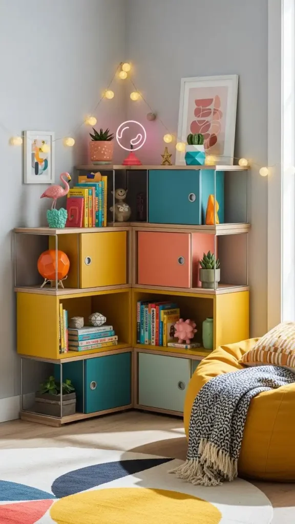20 Creative Storage Ideas for Funky Home Decor to Make Your Home Bold & Organized 21 Funky Corner Storage Shelves