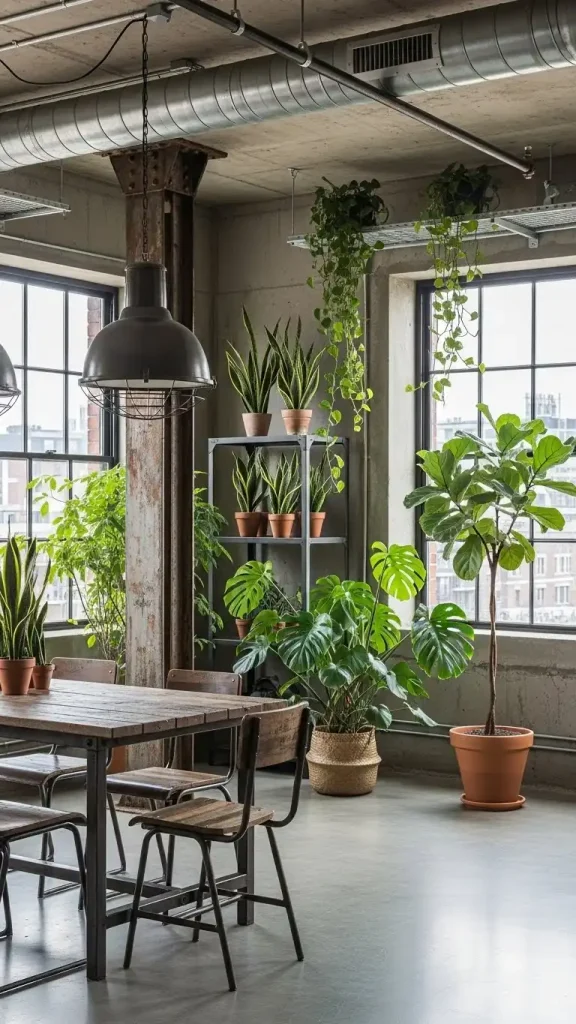 23 Unconventional Decor Combinations for Funky Home Decor to Create Bold and Stunning Interiors 21 Indoor Plants with Industrial Decor